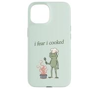 Carcasa para iPhone 15 Me temo Que cociné a Frog Chef Burning Food, Divertido Meme de Weirdcore