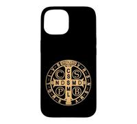 Carcasa para iPhone 15 Medalla de San Benito Pax Paz y Protección