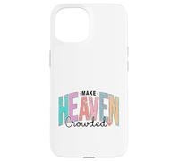 Carcasa para iPhone 15 Mensaje Retro Cristiano del Cielo Cruz fe