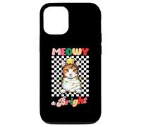 Carcasa para iPhone 15 Meowy and Bright Aegean Cat Christmas Groovy Cats Lovers