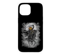 Carcasa para iPhone 15 Mercenario de arpillera como Motivo de Halloween de Jinete