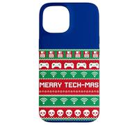 Carcasa para iPhone 15 Merry Tech-Mas Disquete WiFi Videojuegos