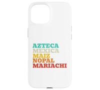 Carcasa para iPhone 15 México Azteca Mexica Maiz Nopal Mariachi