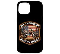 Carcasa para iPhone 15 Mi Terapeuta Tiene una Moto de Cross de Dos Ruedas Motocross American MX
