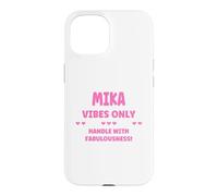 Carcasa para iPhone 15 Mika Personalized Name Funny Cute Custom Mika Name