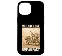 Carcasa para iPhone 15 Miles Before Breakfast Moto Aventura Diseño
