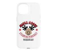 Carcasa para iPhone 15 Misha Moose Mishaoblast Divertido Soviético Retro Propaganda
