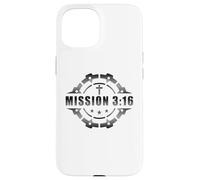 Carcasa para iPhone 15 Mission 3:16 - Christian Faith Church Ministry Soldier