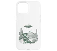 Carcasa para iPhone 15 Misterioso Sombrero de Gato Grande no identificado artesanía Escena árida