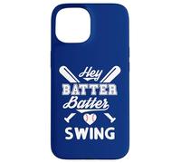 Carcasa para iPhone 15 Mom Baseball Batter Batter Swing Hey Game Day Baseball Lover