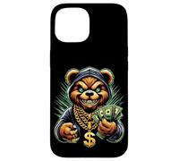 Carcasa para iPhone 15 Money Calling Hip Hop Bear Teddy tee Gángster Rap Swag Dope