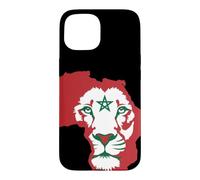 Carcasa para iPhone 15 Morocco Flag Lion of Africa Proud Moroccan Football Game
