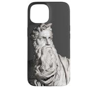 Carcasa para iPhone 15 Moses Miguel Ángel Estatua Renacentista Profeta Torá Biblia