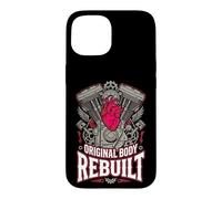 Carcasa para iPhone 15 Motor de Ciclista de cirugía cardíaca reconstruido Original del Cuerpo