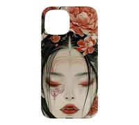 Carcasa para iPhone 15 Mujeres místicas japonesas y árbol de Cerezo Kanji japonés