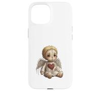 Carcasa para iPhone 15 Muñeca Ángel Roto con Corazón