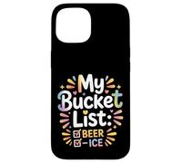Carcasa para iPhone 15 My Bucket List Beer Ice Drinker Routine Party Bar -