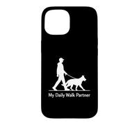 Carcasa para iPhone 15 My Daily Walk Partner German Shepherd Owner
