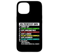Carcasa para iPhone 15 My Day Jugar Videojuegos Gamer Chicos Hombres Niños Divertido