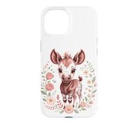 Carcasa para iPhone 15 My Little Okapi Forest Giraffe Zoo Animal Cute