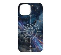 Carcasa para iPhone 15 Mystical Sun Moon Nebula Art Cosmic Harmony Design