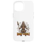 Carcasa para iPhone 15 Nacido para gobernar el Antiguo Rey Egipcio diseño de Poder