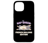 Carcasa para iPhone 15 Nap Queen Bulldog Francés Edición Sleepy Dog Puppy Dueño