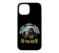Carcasa para iPhone 15 Naturaleza + Cerveza = Camping, Haz Las Matemáticas
