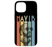 Carcasa para iPhone 15 Nayib Bukele El Salvador Líder Estilo Retro Gráfico