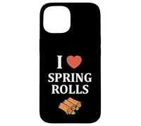 Carcasa para iPhone 15 Nem Food Funny Simple Quote I Love Spring Rolls