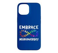 Carcasa para iPhone 15 Neurodiversidad Rainbow Infinity Butterfly TDAH Autismo