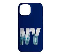 Carcasa para iPhone 15 New York City Statue of Liberty NY Photo Silhouette