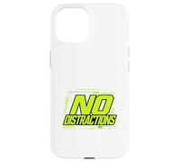 Carcasa para iPhone 15 No Distractions Focus Discipline Motivación Gráfico