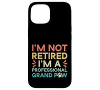 Carcasa para iPhone 15 No Jubilado Profesional Grand Paw Grandpa Dog Lover