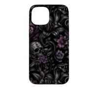 Carcasa para iPhone 15 Noche Floral Venom Bloom Retro Botánico Patrón
