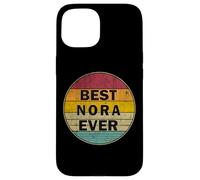 Carcasa para iPhone 15 Nombre Personalizado Nora I Love Nora Retro Vintage Style