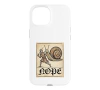 Carcasa para iPhone 15 Nope Knight Fighting Giant Snail Funny Medieval History Meme