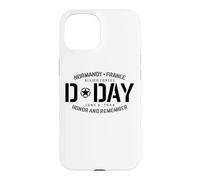 Carcasa para iPhone 15 Normandía Francia Día D Honor and Remember Solid Black Print
