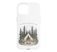 Carcasa para iPhone 15 Northern Woods Whisper Mi Nombre Bosque Camping