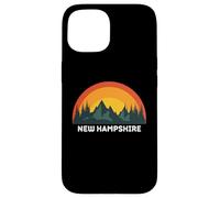 Carcasa para iPhone 15 Nuevo Hampshire Vintage Sunset 80s Retro Summer State USA
