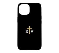 Carcasa para iPhone 15 Número Romano del Papa León XIV con Cruz Delgada Jesús