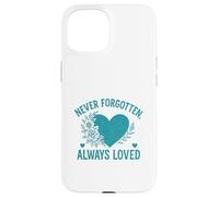 Carcasa para iPhone 15 Nunca Olvidado Siempre Amado para Siempre