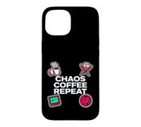 Carcasa para iPhone 15 Nurse Life Chaos Coffee Repeat ER Medical