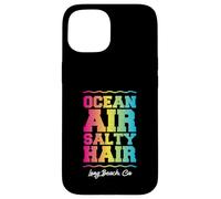 Carcasa para iPhone 15 Ocean Air Salty Hair Long Beach California Tropical