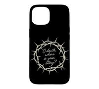 Carcasa para iPhone 15 Oh Muerte ¿Dónde está tu aguijón Escritura de fe Cristiana