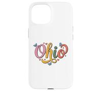 Carcasa para iPhone 15 Ohio Butterfly Script Cute Girl State Pride, Women & Kids