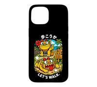 Carcasa para iPhone 15 Okinawa japonés Shisa Beach Path Kawaii Kanji Souvenir