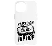 Carcasa para iPhone 15 Old School Hip Hop Cassette Criado En 90s Rap Vintage