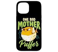 Carcasa para iPhone 15 One Bad Mother Puffer Hilarious & Cute Puffer Fish
