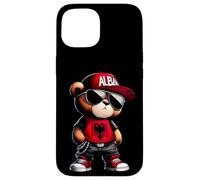 Carcasa para iPhone 15 Oso de Peluche con Bandera de Albania Iliria albanesa Shqip